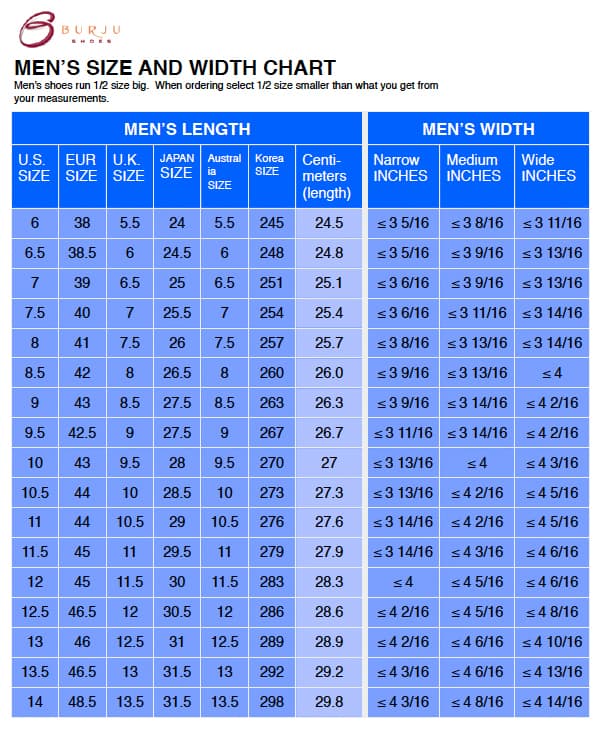 Use the Shoe Width Chart and get Your Perfect Size Shoe! | Best Boots ...