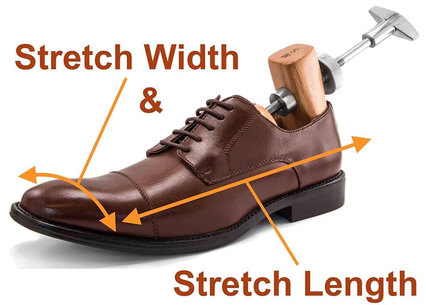 what stretches leather shoes